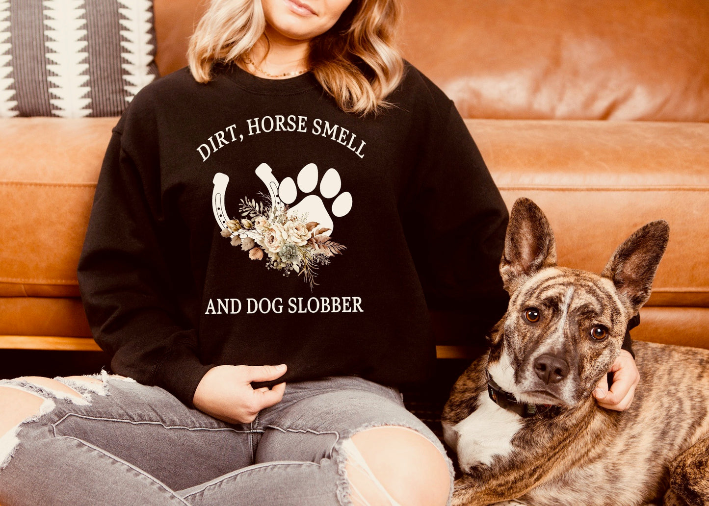 Horse smell and dog slobber