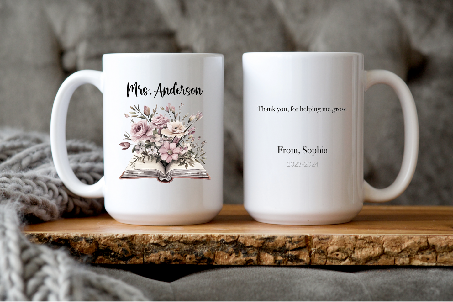 Personalized teacher mug