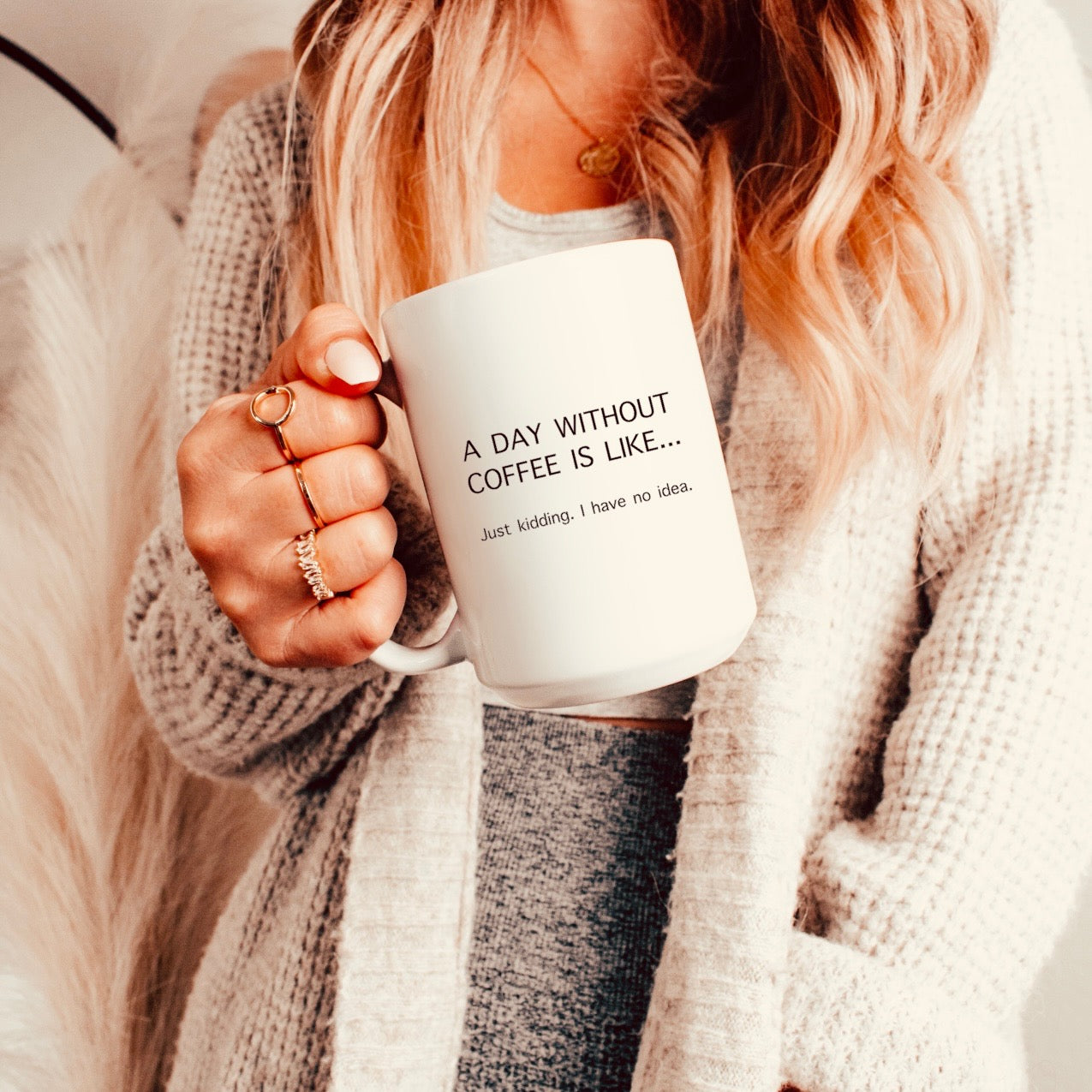 Day without coffee mug