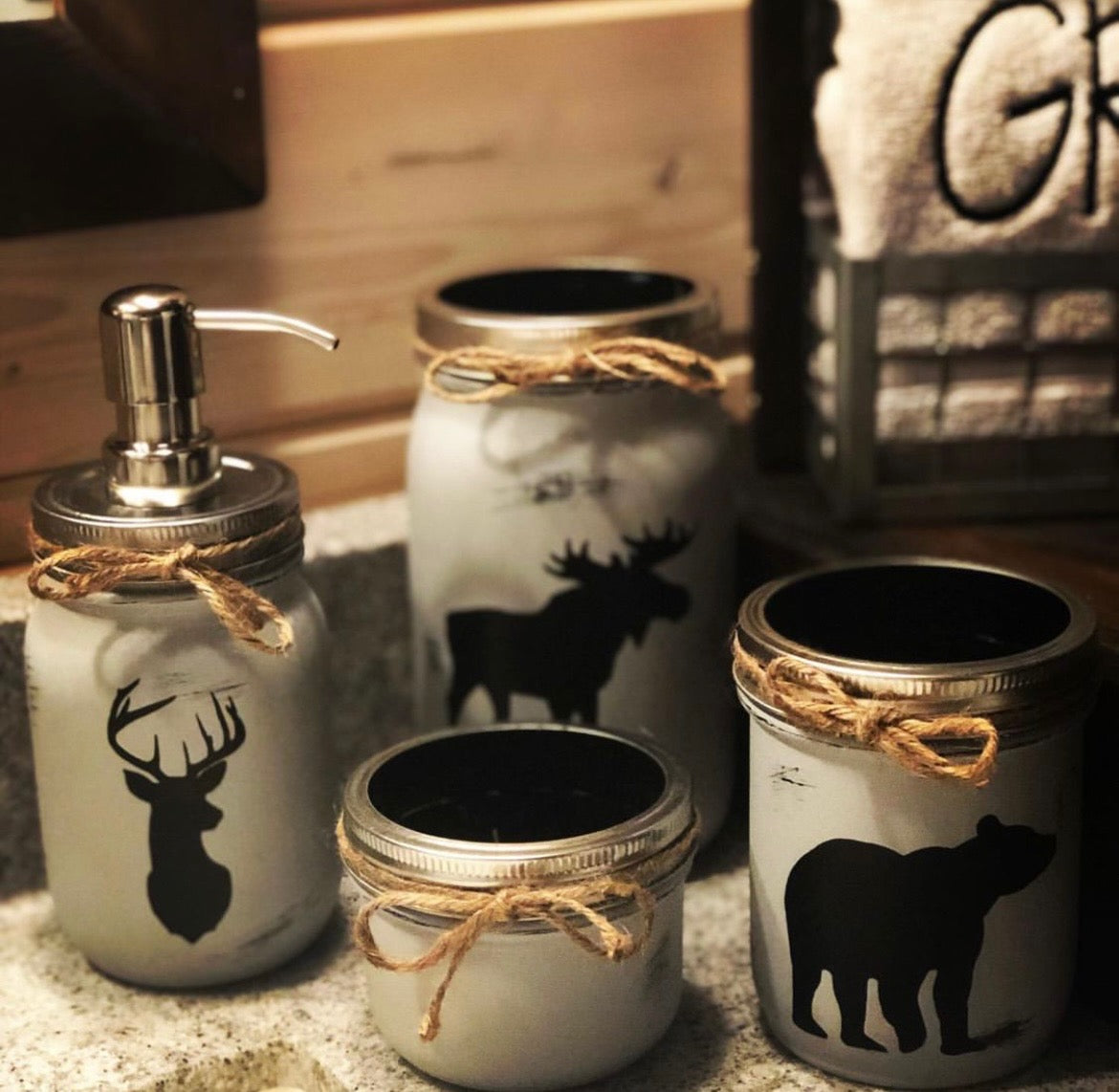Mason Jar Bathroom Set