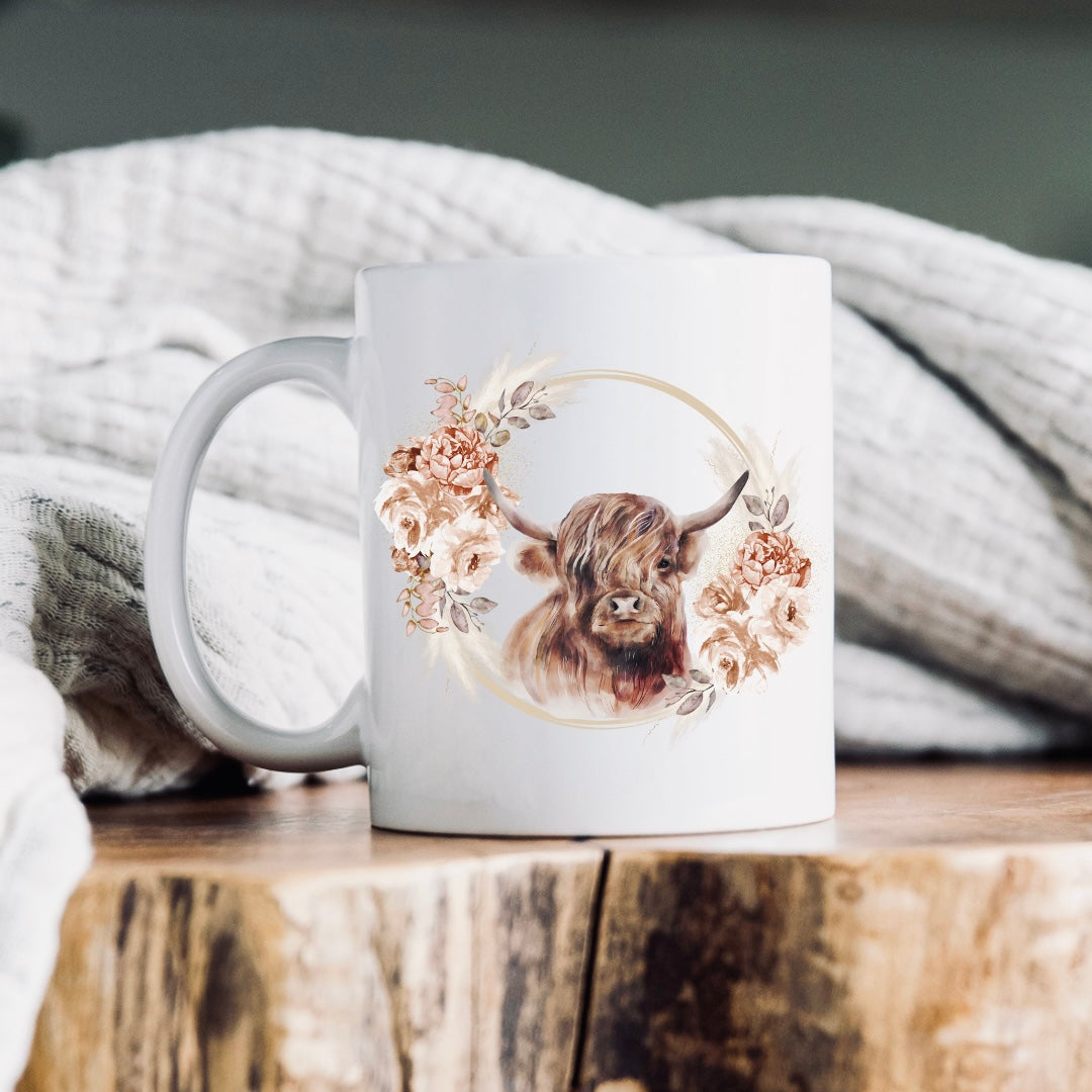 Boho Cow Mug