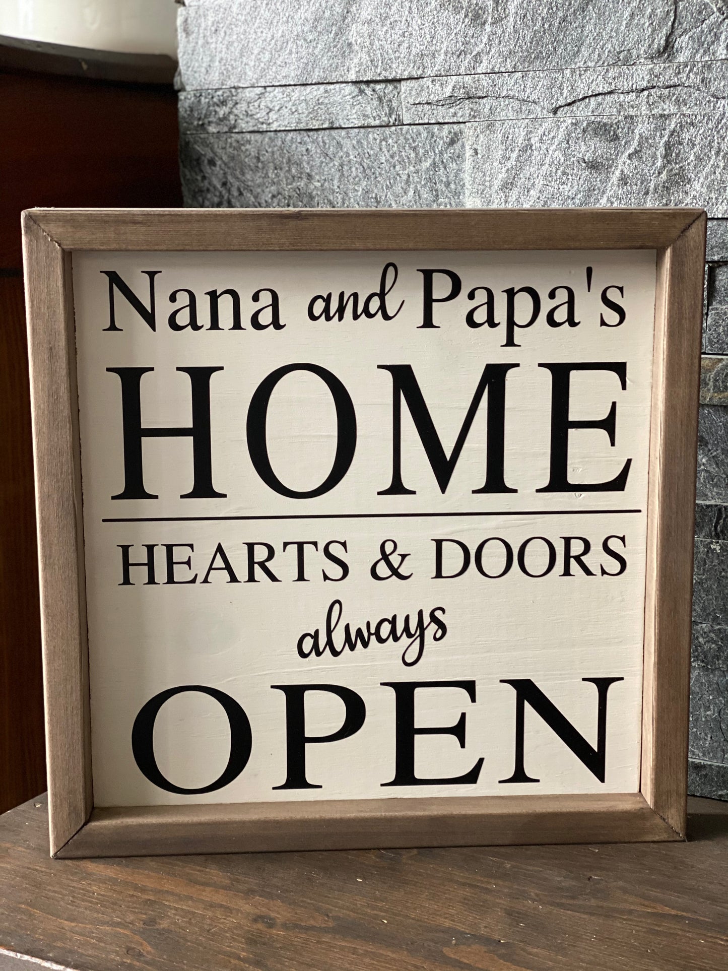 Nana and Papa’s sign