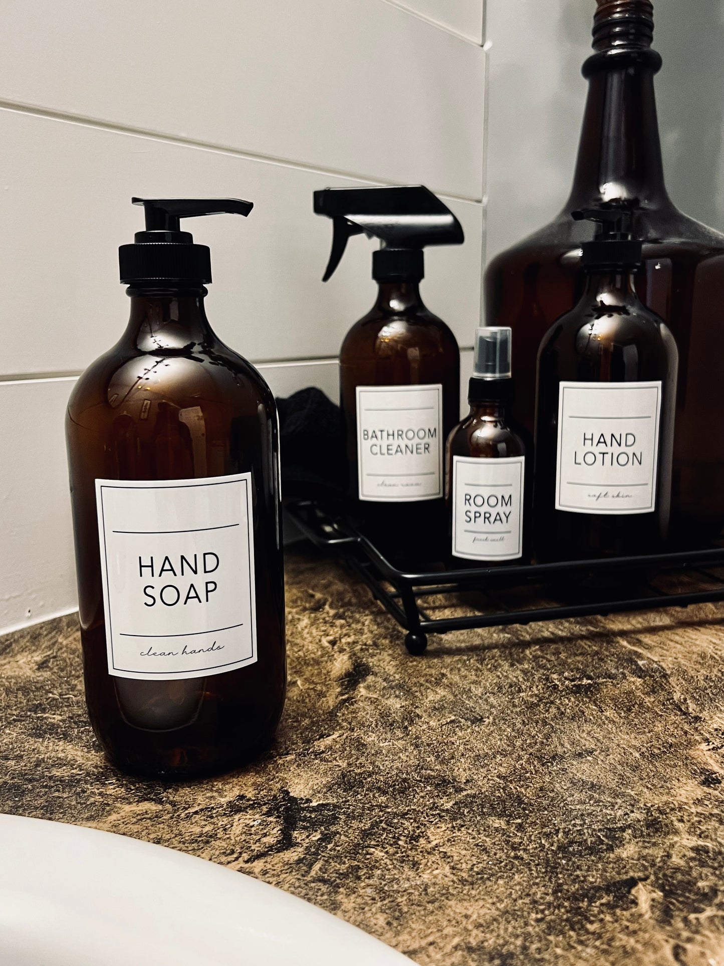 Minimalist Amber Jars