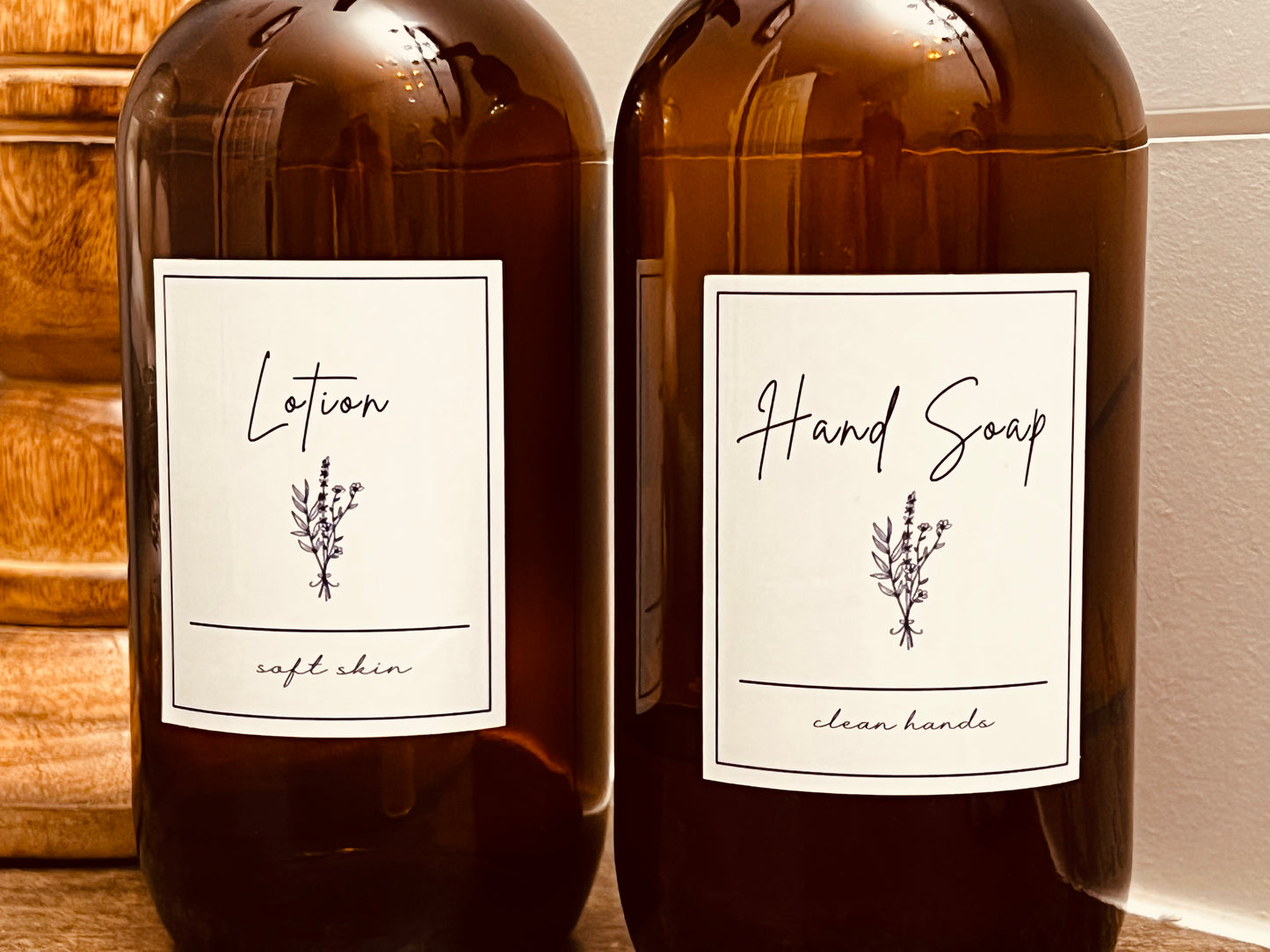 Floral Hand Soap & Lotion Pump