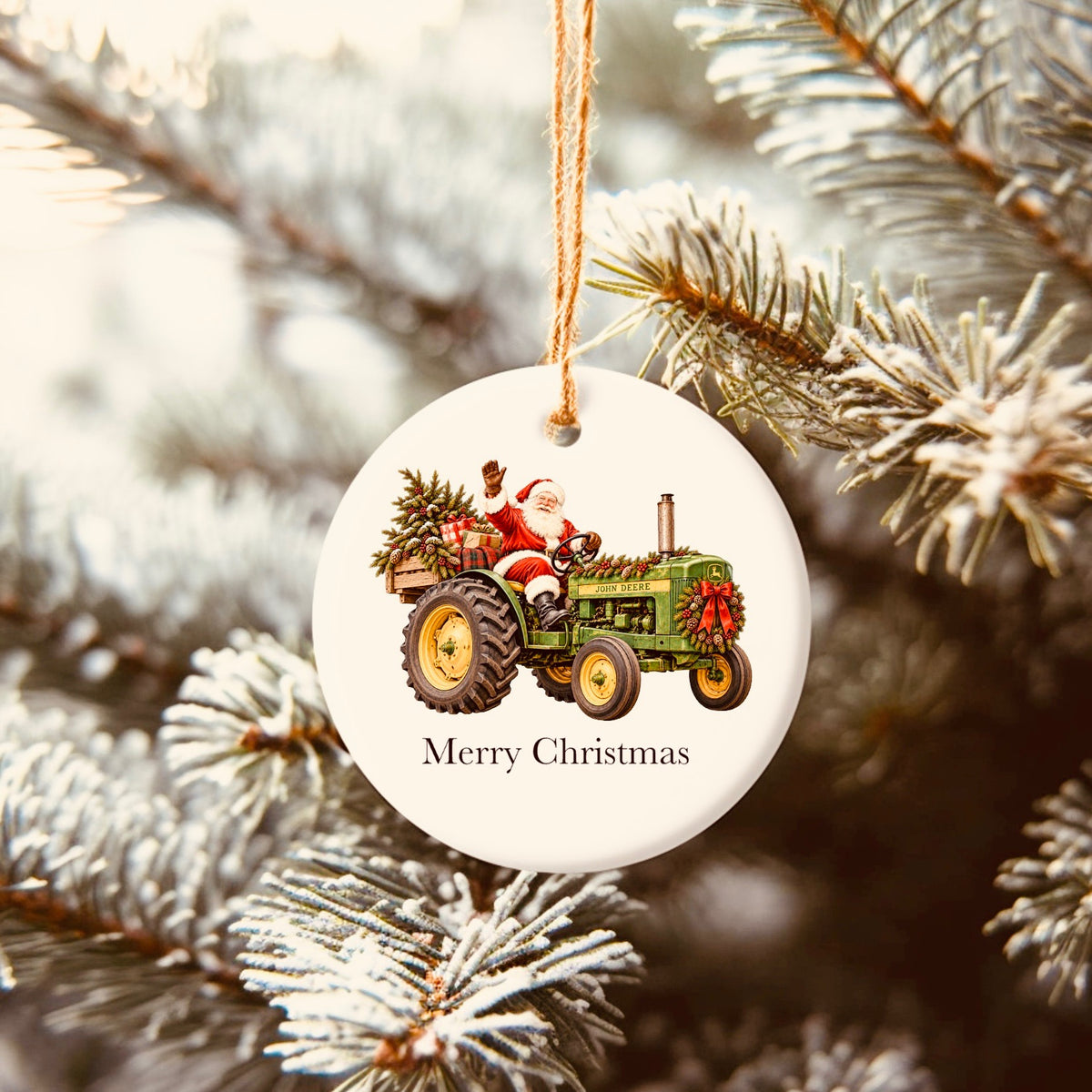Tractor Christmas Ornament