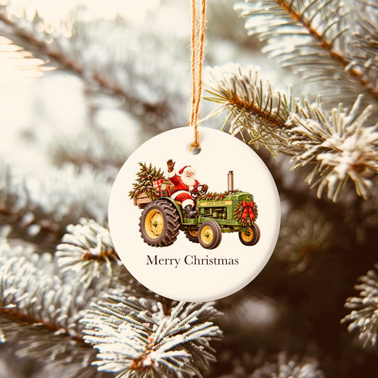 Tractor Christmas Ornament
