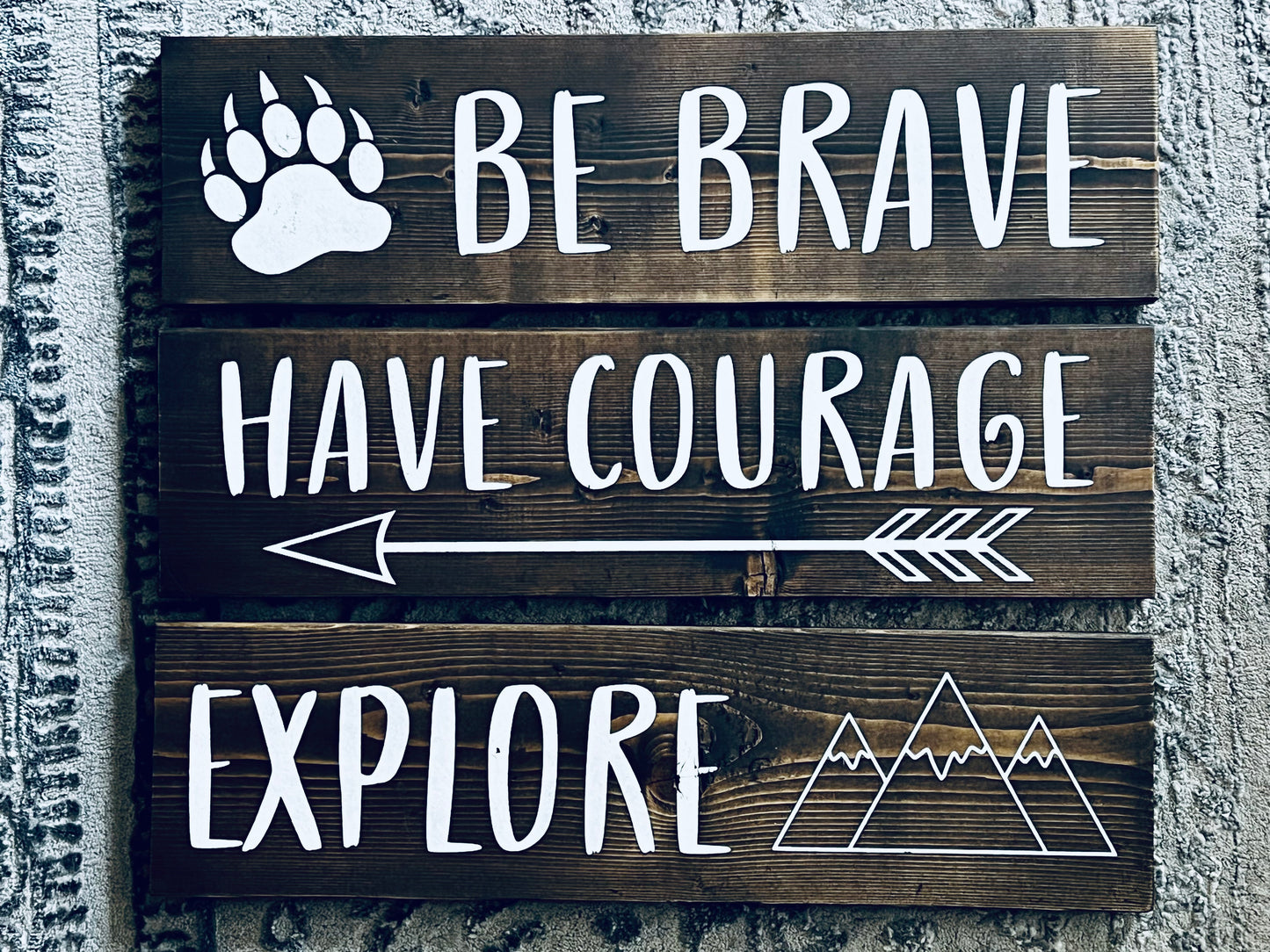 Be Brave, Have Courage, Explore Signs