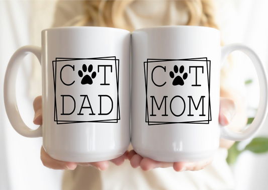 Cat Mom & Dad Mugs