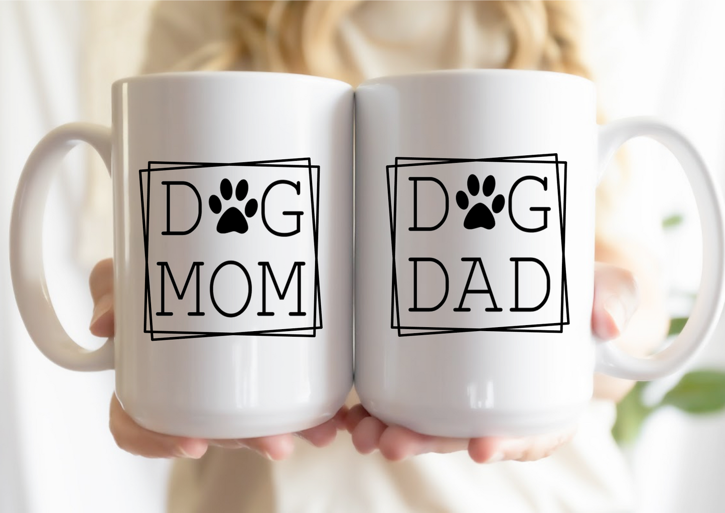 Dog Mom & Dad mugs