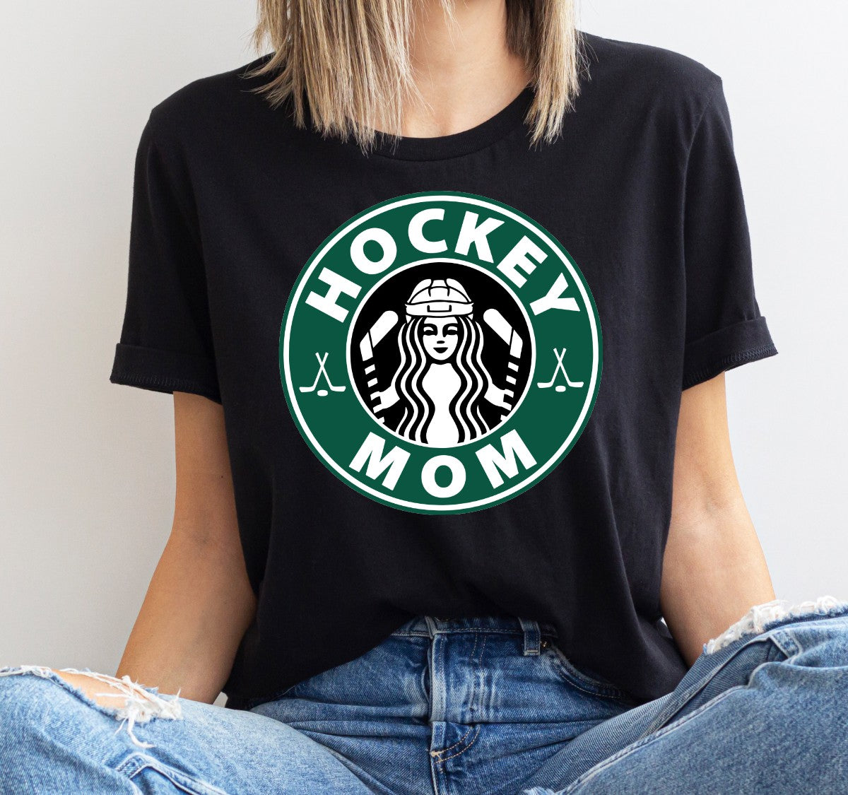 T-shirt Café Ice Hockey Mom Fueled By Coffee Mothers Day Gift For