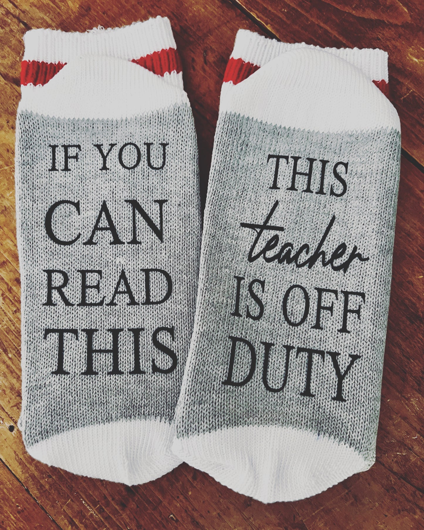 Teacher off duty socks