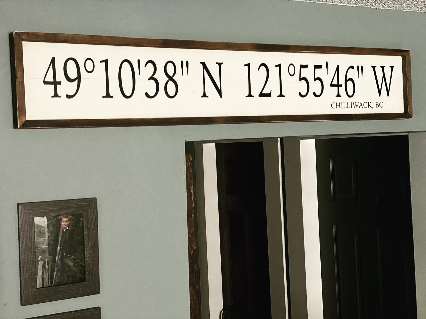 Coordinates sign