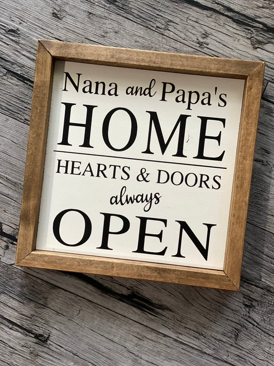 Nana and Papa’s sign
